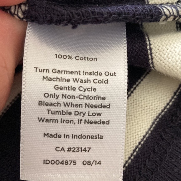 Talbots navy/white cotton Moto jacket size Medium - Picture 7 of 9